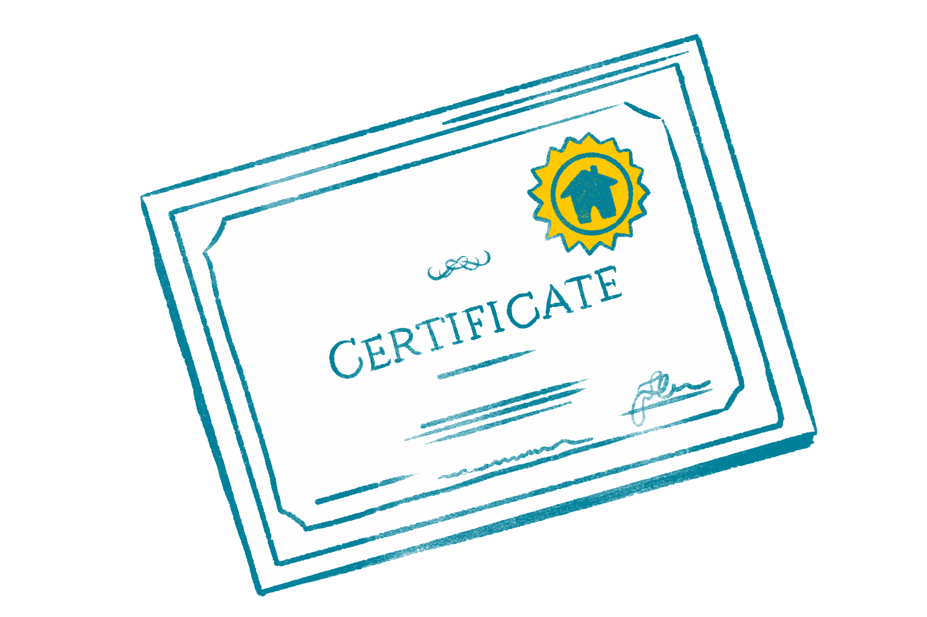 illustration of a certificate of course completion