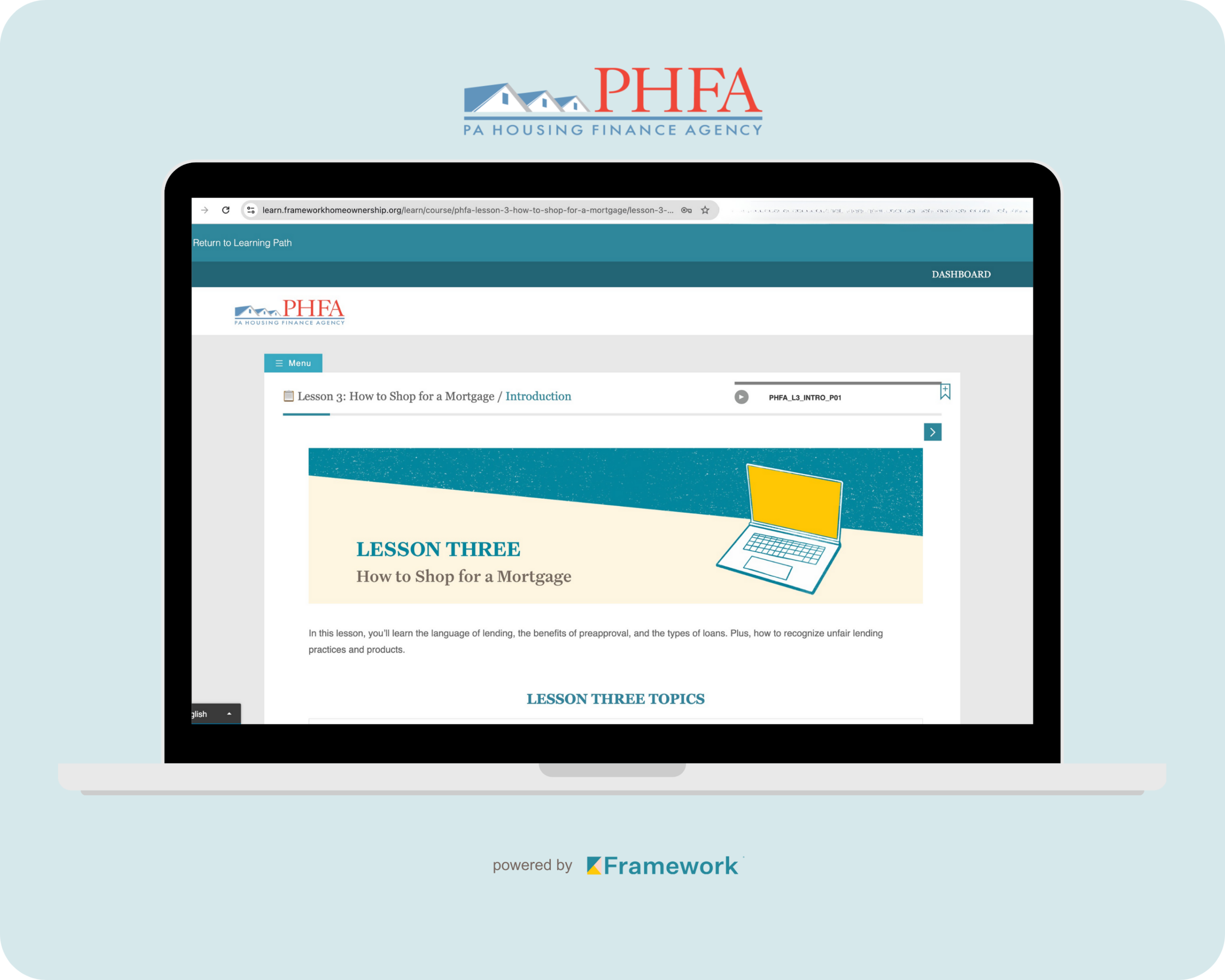 PHFA Online Homebuyer Education Course Powered by Framework